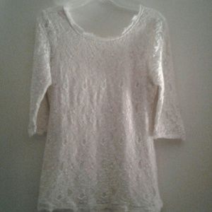 Motherhood Maternity Ivory Lace Blouse